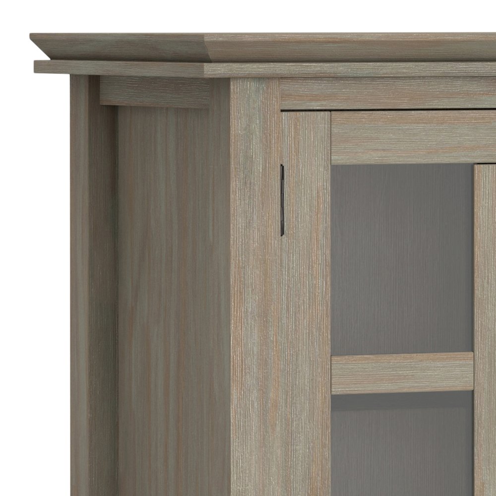 Artisan Solid Wood Medium Storage Cabinet In Distressed Grey. Picture 2