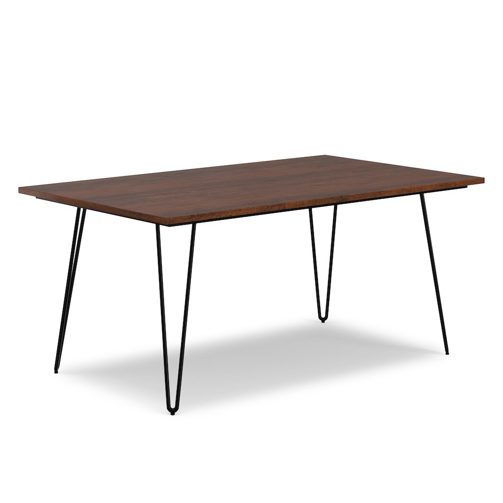Hunter Solid Mango Wood Dining Table In Umber Brown. Picture 5