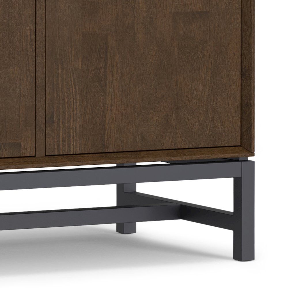Banting Solid Hardwood 4 Door Sideboard Buffet In Walnut Brown. Picture 3