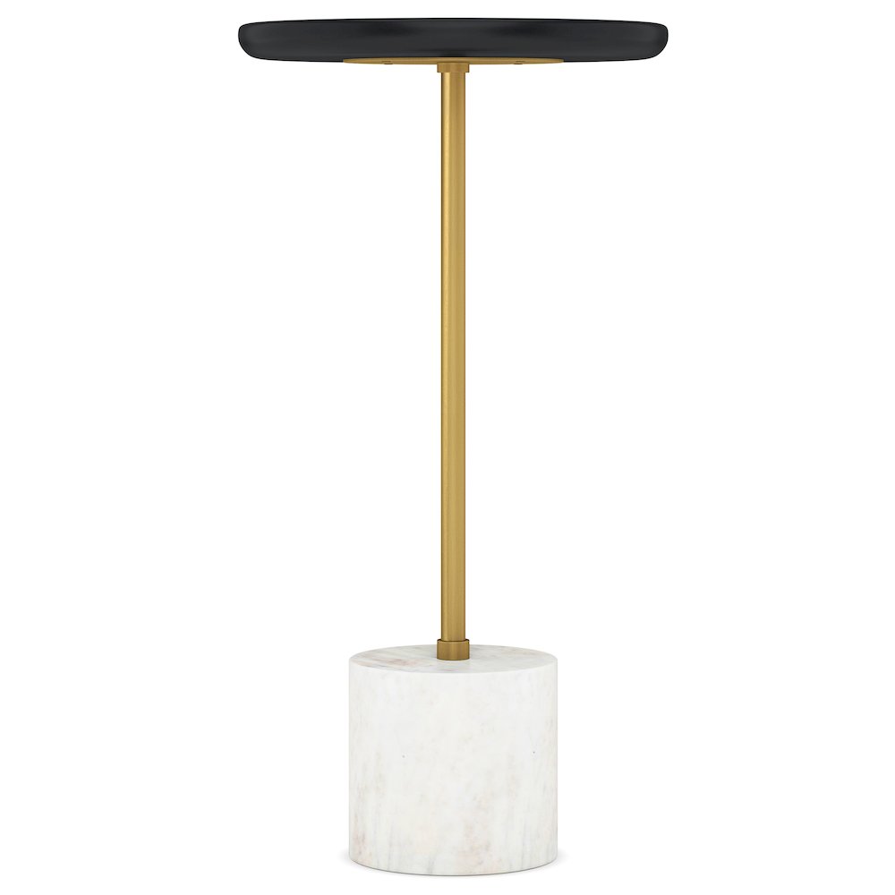 Turner Solid Mango Wood Side Table In Black. Picture 3