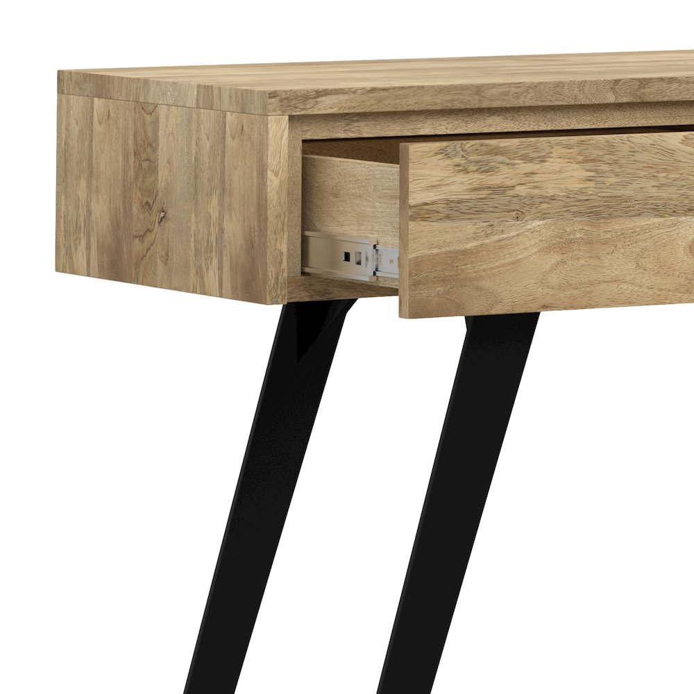 Lowry Solid Mango Wood Console Sofa Table In Natural. Picture 3