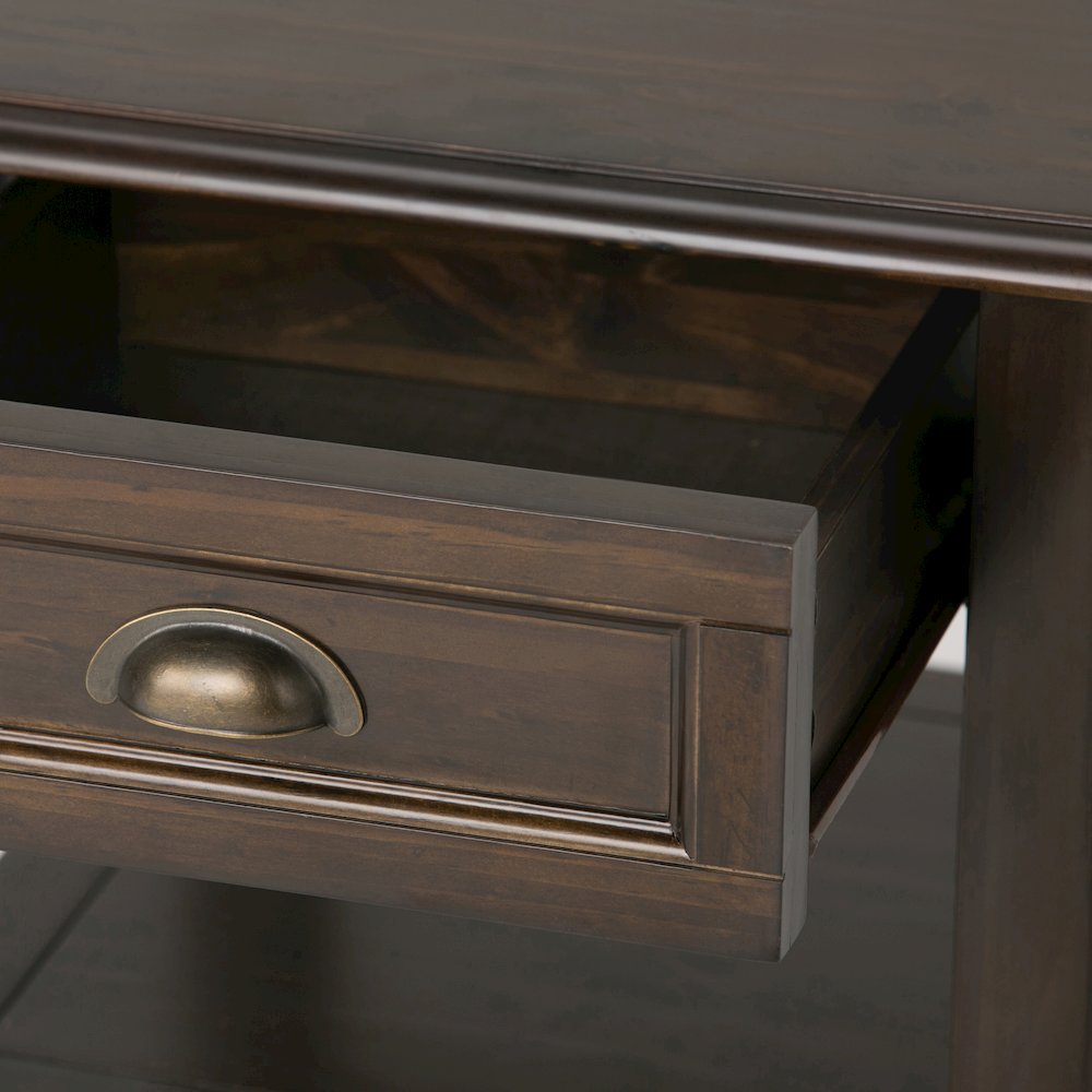 Burlington Solid Wood End Table In Mahogany Brown. Picture 4