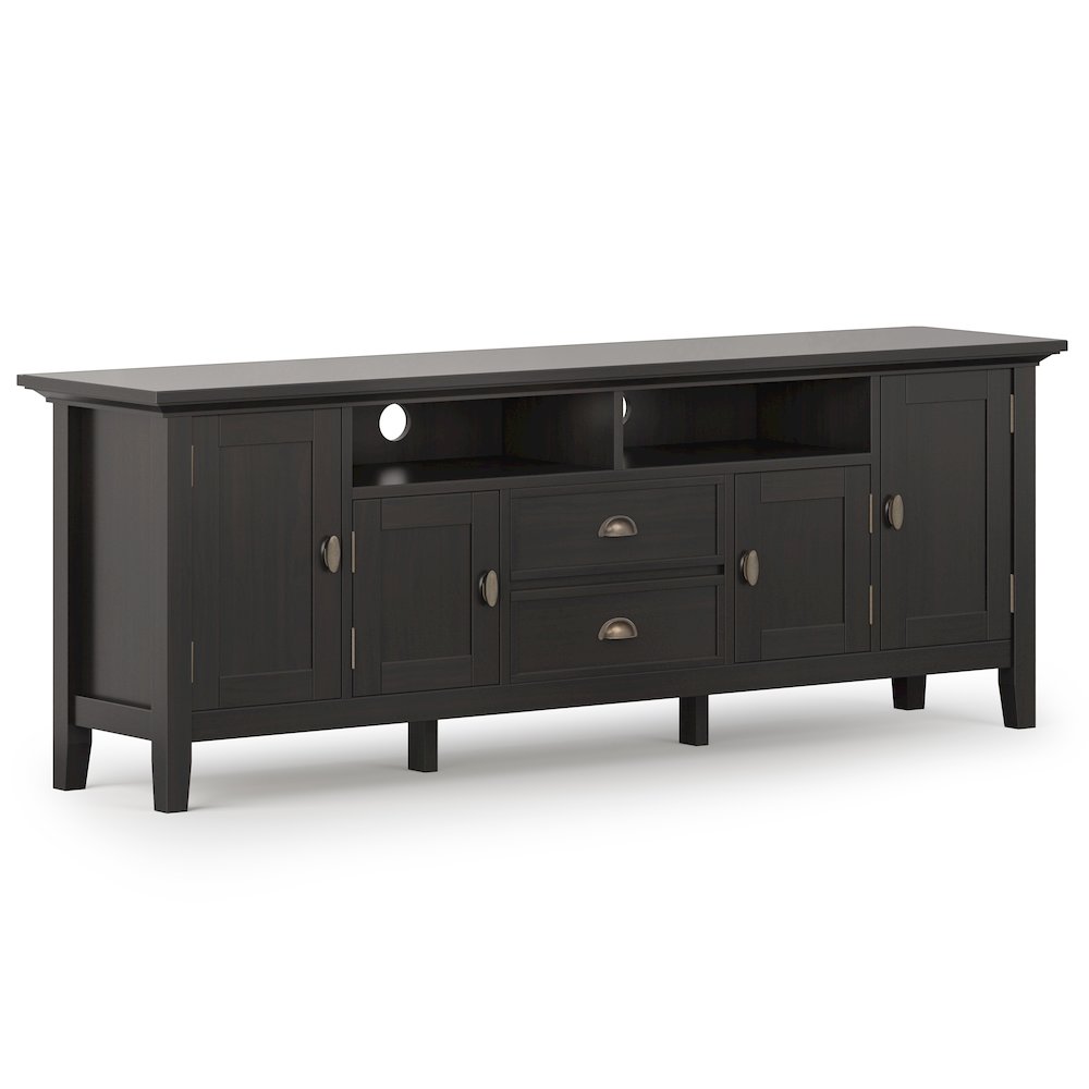 72 Inch Tv Media Stand In Hickory Brown For Tvs Up To 80 Inches. Picture 1