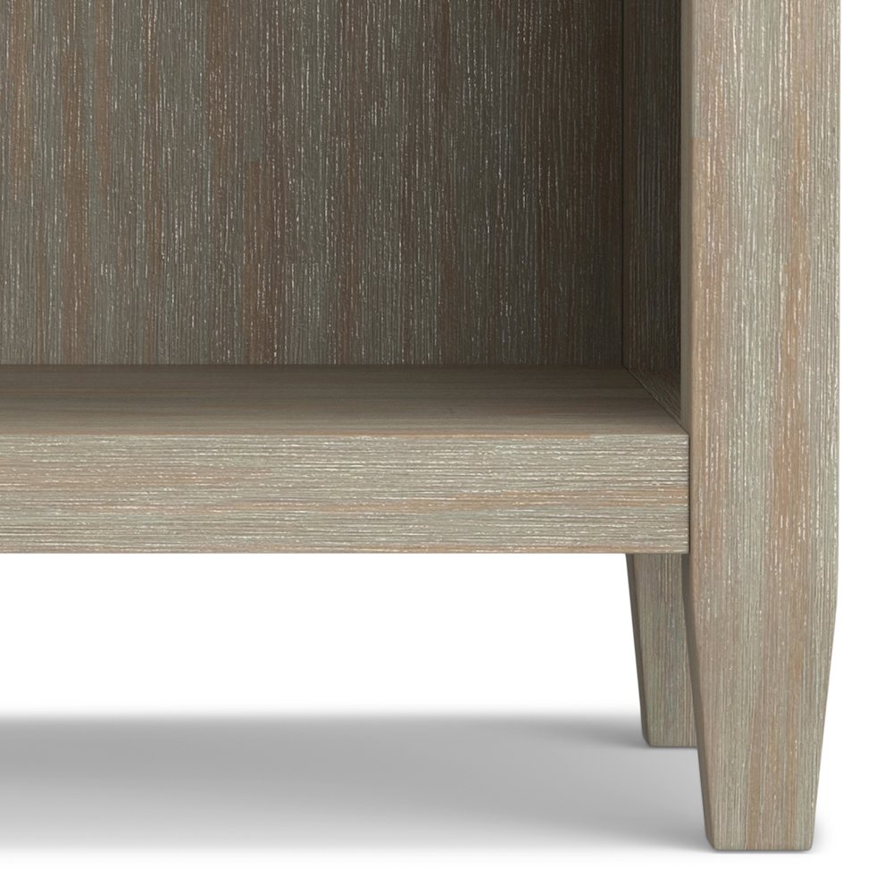 24 inch Solid Wood Transitional Bedside Table in Distressed Grey (Set of 2). Picture 4