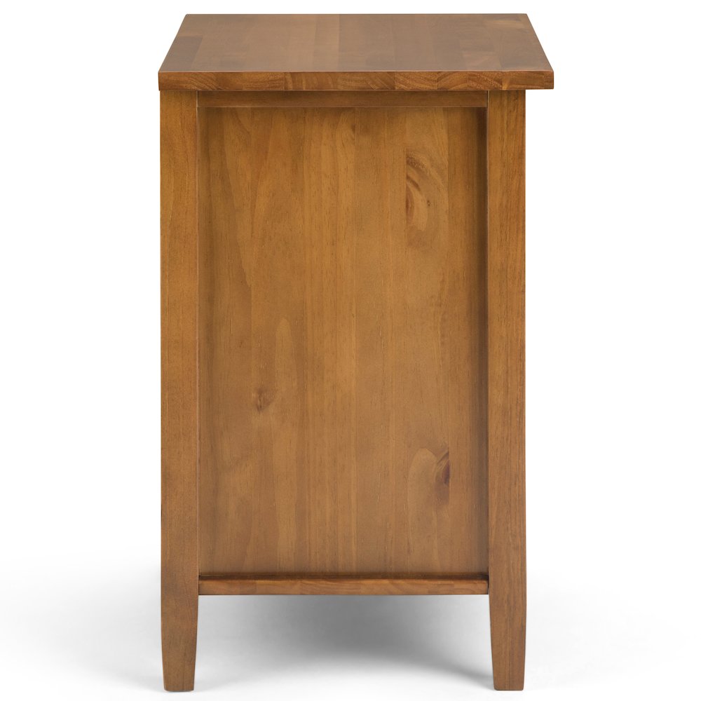 24 inch Solid Wood Transitional Night Stand in Light Golden Brown (Set of 2). Picture 2