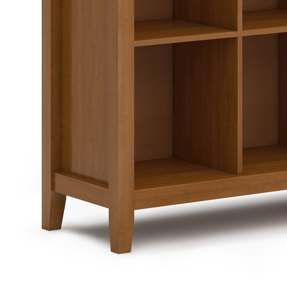 Artisan Solid Wood 12 Cube Storage In Honey Brown. Picture 4