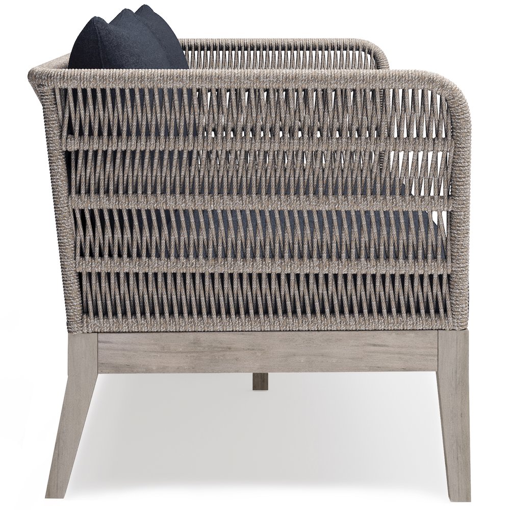 Santiago SOLID ACACIA WOOD Outdoor Sofa in Slate Grey. Picture 2