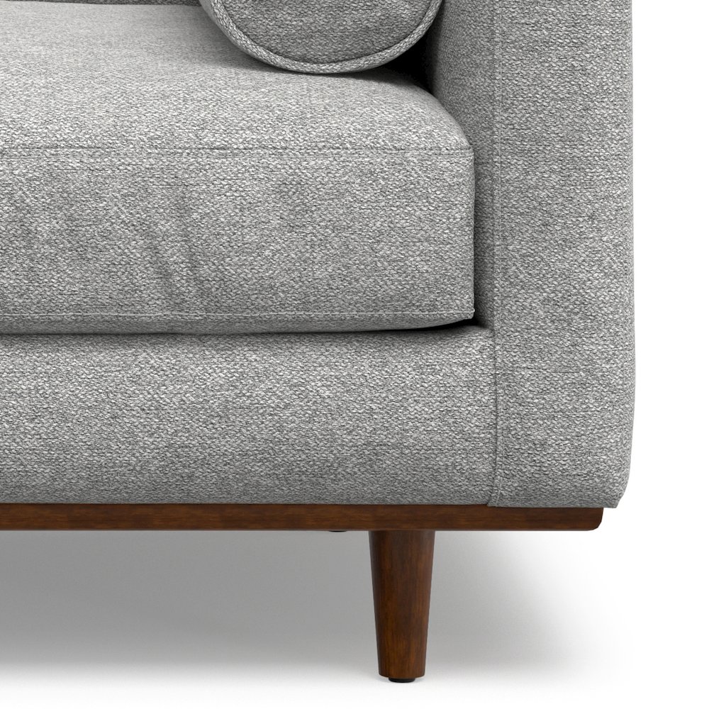 42 inch Wide Mid-Century Modern Arm Chair in Mist Grey Performance Fabric. Picture 3