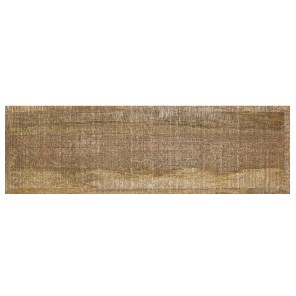 Durham Solid Mango Wood Bench In Distressed Natural. Picture 4