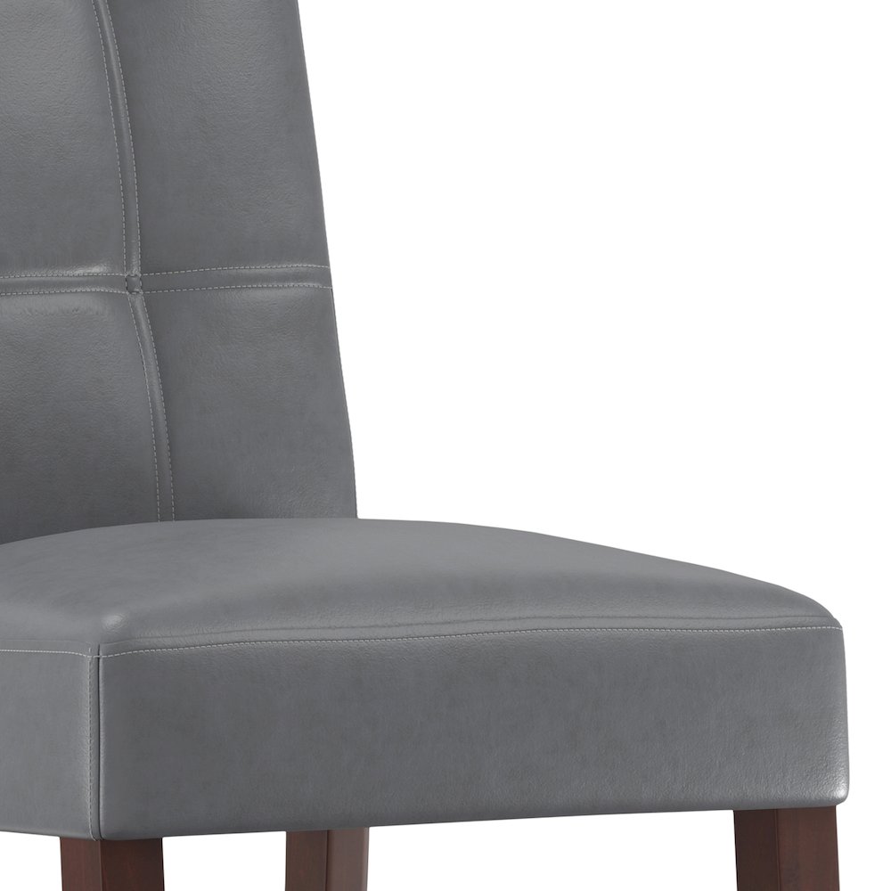 Ezra Solid Hardwood Deluxe Dining Chair (Set Of 2) In Stone Grey. Picture 3