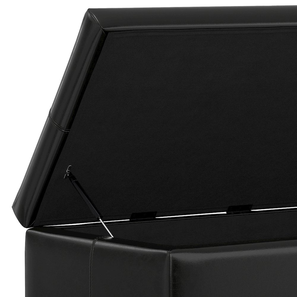 48 inch Wide Contemporary Rectangle Rectangular Storage Ottoman. Picture 5