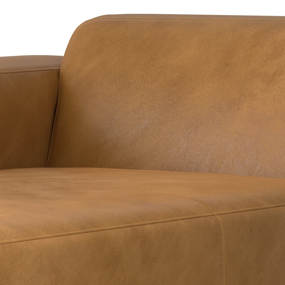 Rex Left Chaise Sofa Module In Genuine Leather. Picture 4