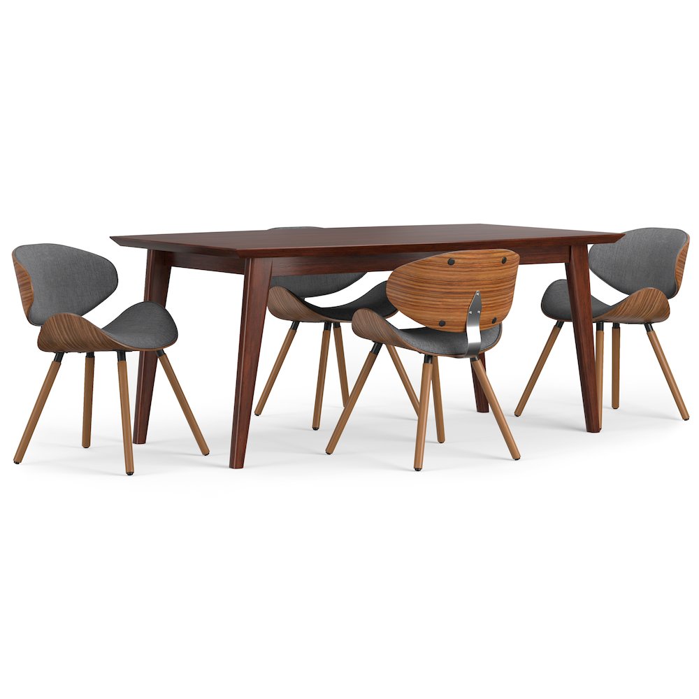 Marana / Draper Solid Hardwood 5 Piece Dining Set In Grey. Picture 2