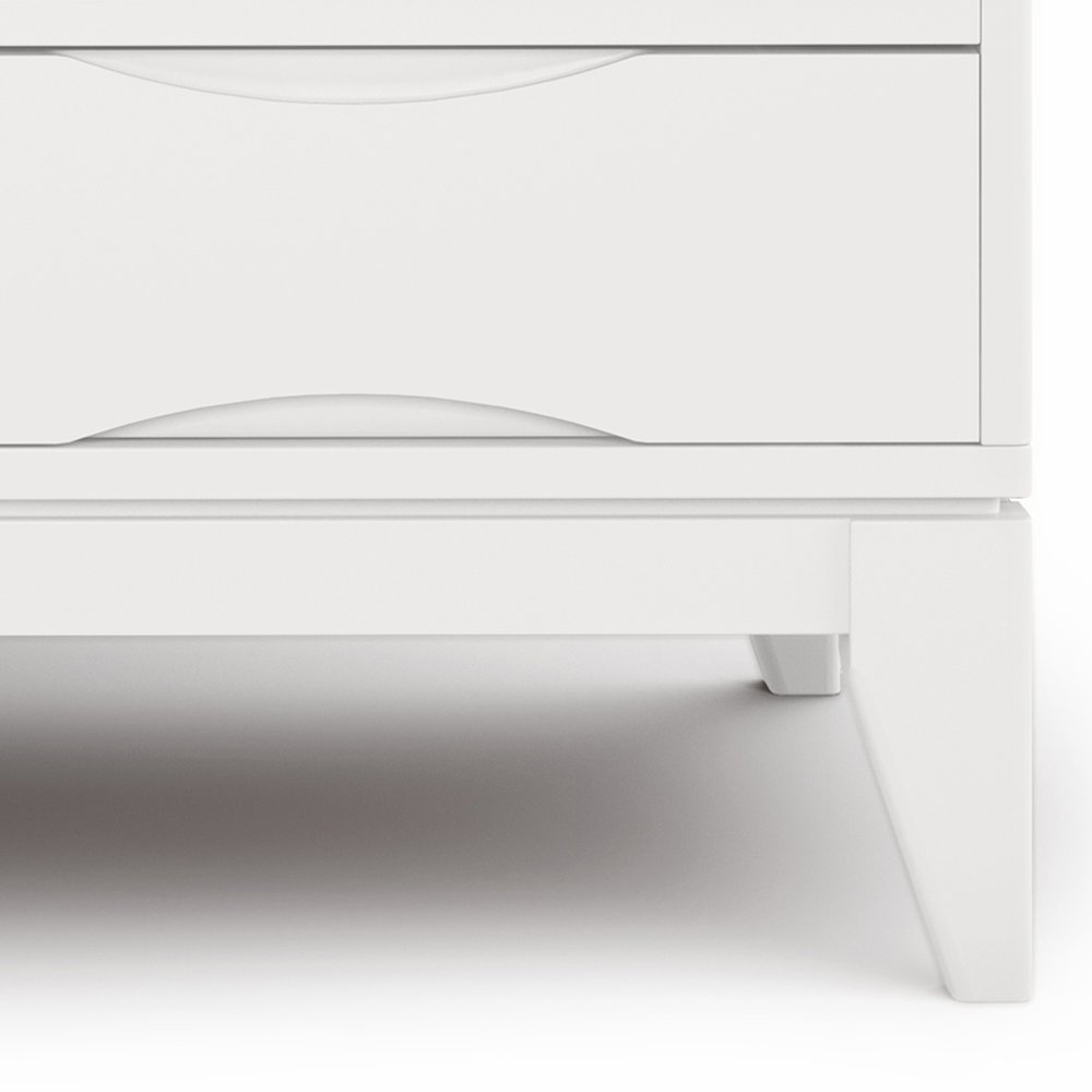 Harper Solid Hardwood Tv Media Stand In White For Tvs Up To 65 Inches. Picture 3
