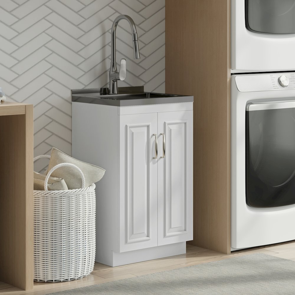 Darwin All-In-One 20-inch Laundry Utility Sink and Cabinet. Picture 7