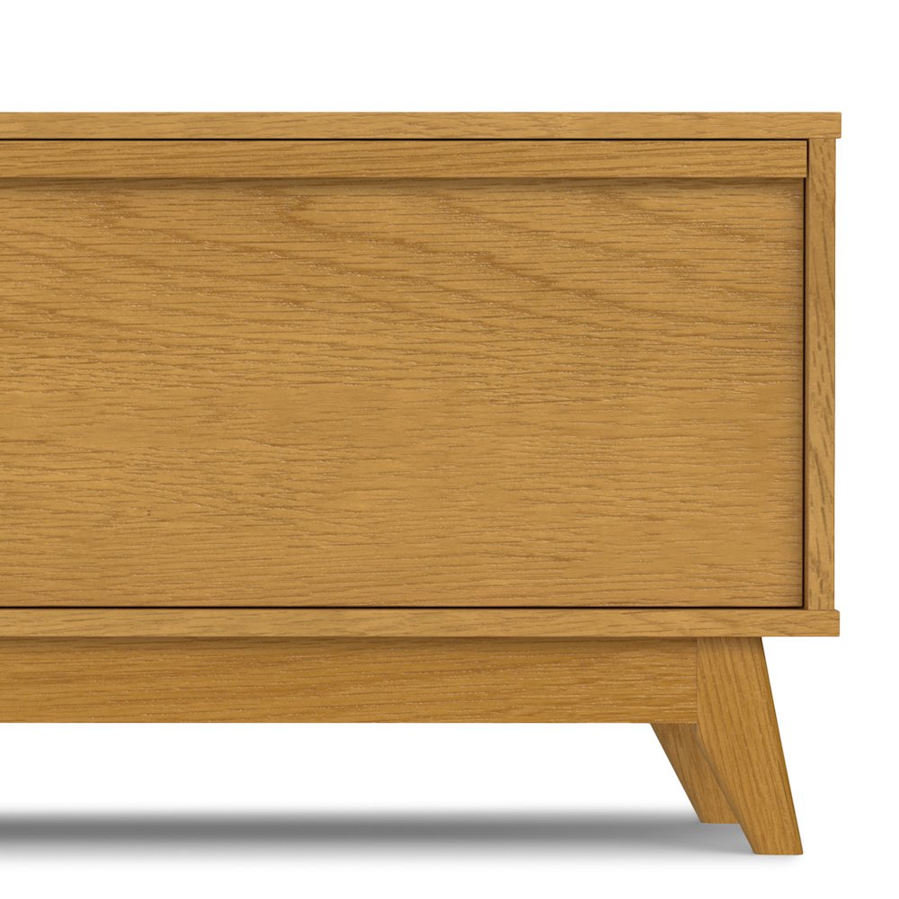 Lennon  72 Inch Wide Mid Century Modern Tv Media Stand In Oak Veneer. Picture 3