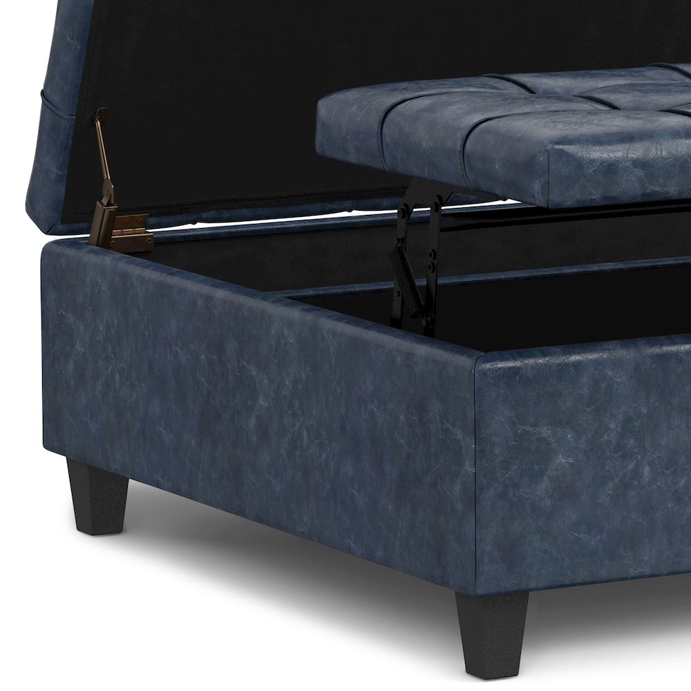 40 inch Wide Square Large Coffee Table Storage Ottoman. Picture 5