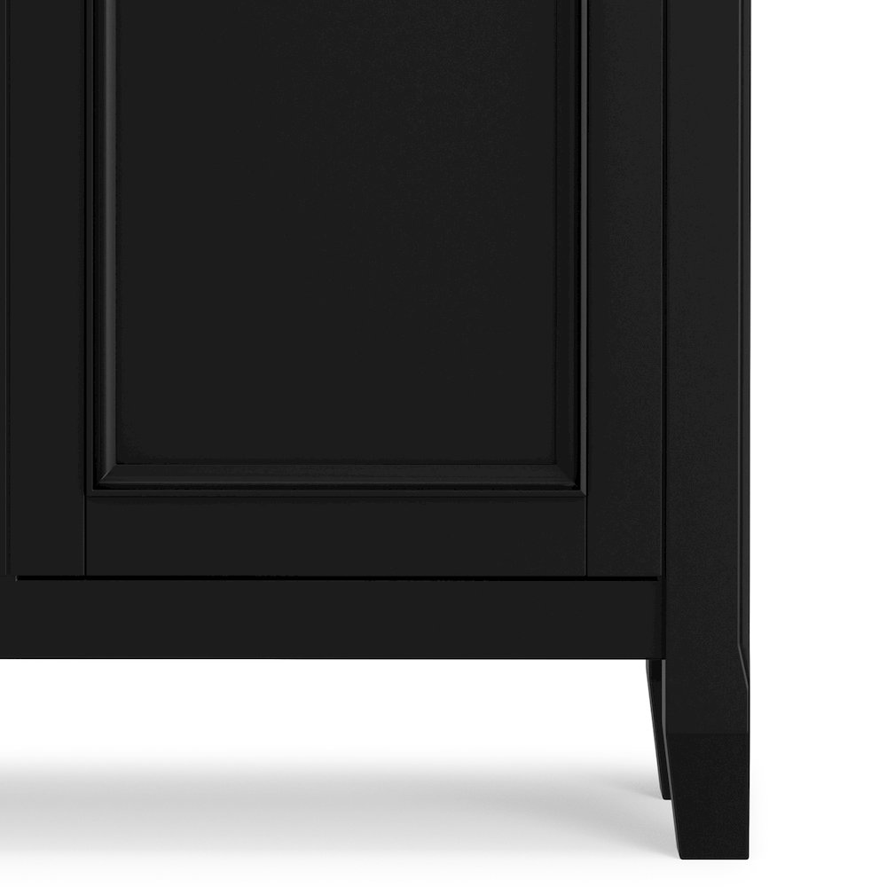 Amherst 36 inch Wide Solid Wood Transitional Storage Cabinet in Black. Picture 3
