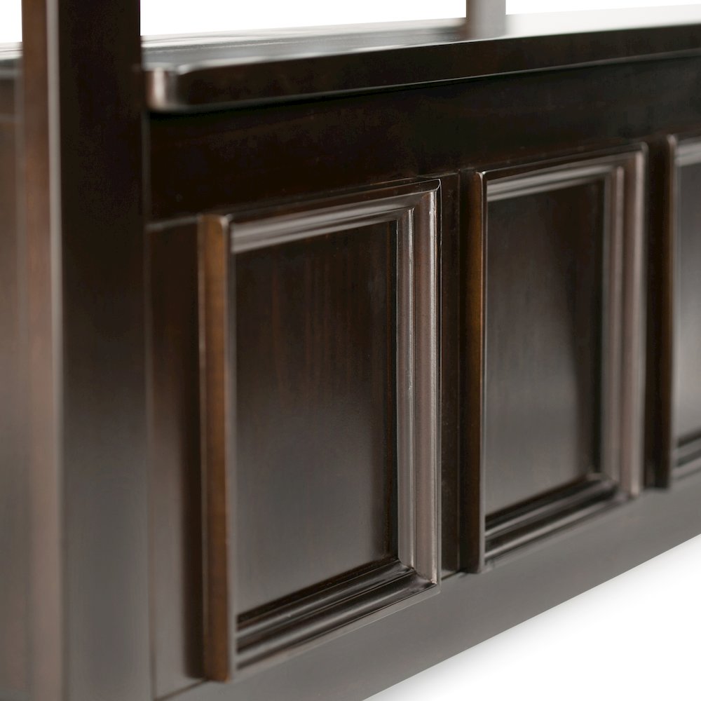 Amherst Solid Wood Entryway Storage Bench In Hickory Brown. Picture 2