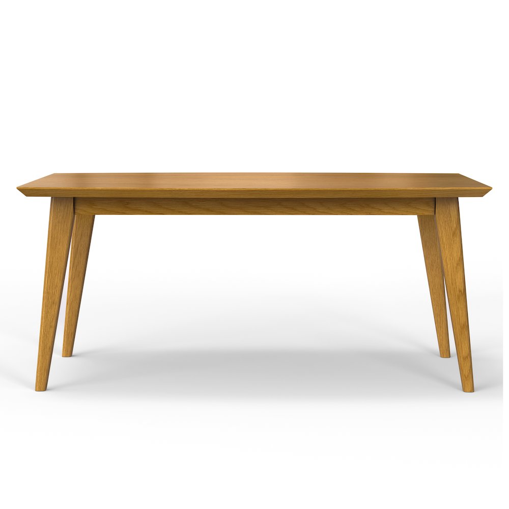 Draper Solid Wood Mid Century Rectangle Dining Table In Oak Veneer. Picture 3