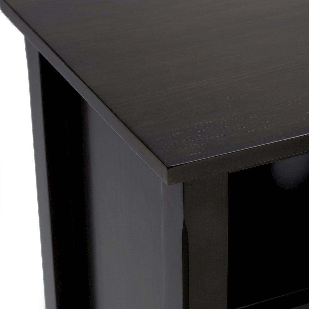 Solid Wood Contemporary Tv Media Stand In Hickory Brown For Tvs Up To 60 Inches. Picture 2