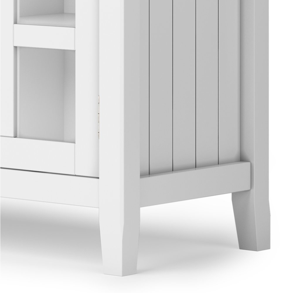 Acadian Solid Wood 60 Inch Tv Media Stand In White For Tvs Up To 65 Inches. Picture 4