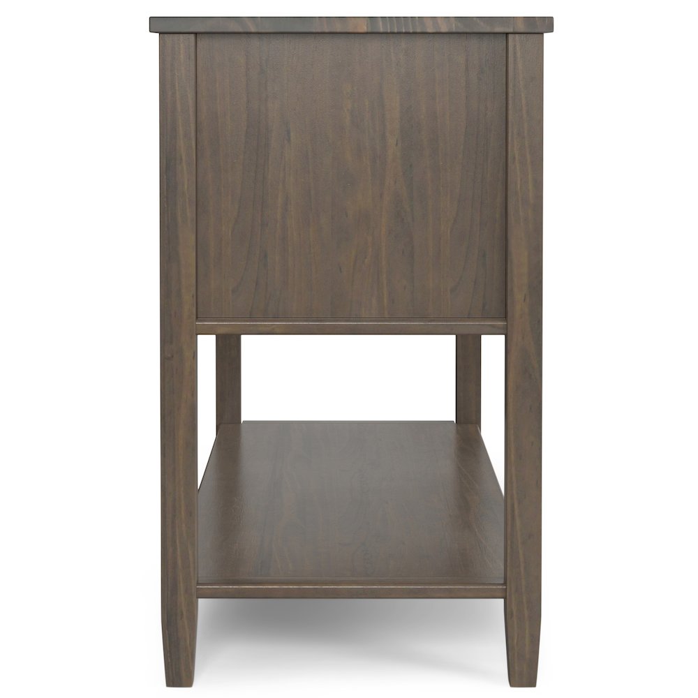 Ela Solid Wood Console Table In Smoky Brown. Picture 2
