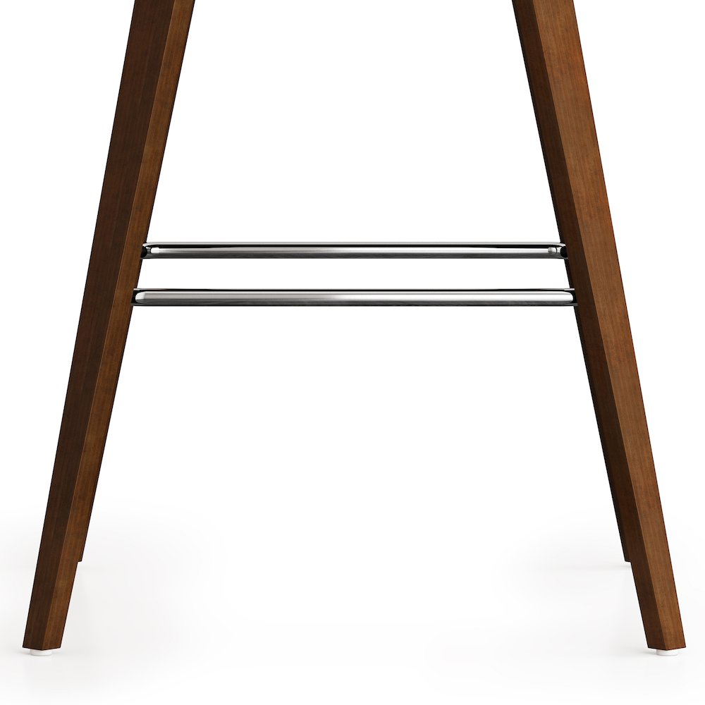 Randolph Bentwood Counter Height Stool (Set Of 2) In Deep Tan Vegan Faux Leather. Picture 3