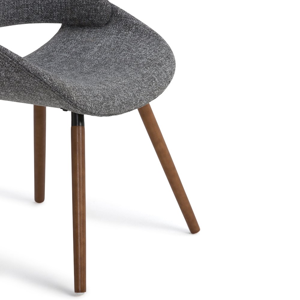 Malden Bentwood Dining Chair In Grey Woven Fabric. Picture 3