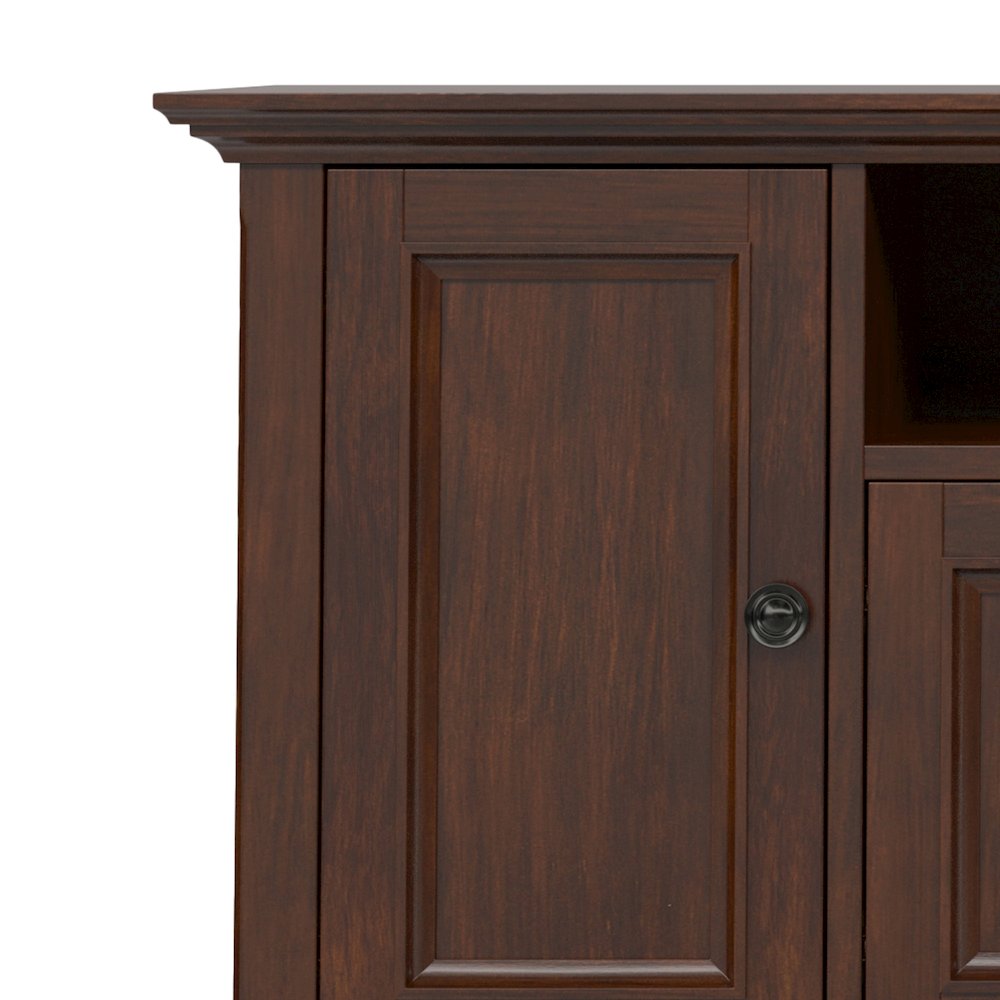 Amherst 72 inch Wide Solid Wood Transitional TV Stand in Russet Brown. Picture 5