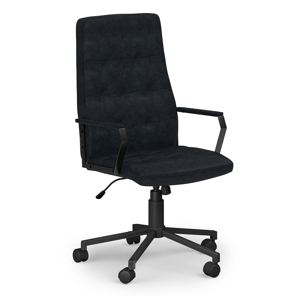 Foley Swivel Adjustable Executive Computer Office Chair In Distressed Blue. Picture 1