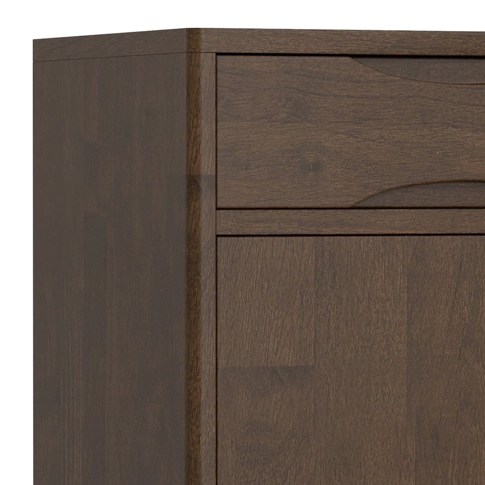 Harper Solid Wood 40 Inch Storage Cabinet In Walnut Brown (Set Of 2). Picture 3