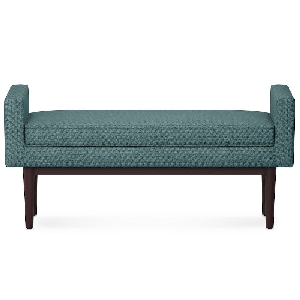 Scott Solid Hardwood Ottoman Bench In Smoky Teal. Picture 4