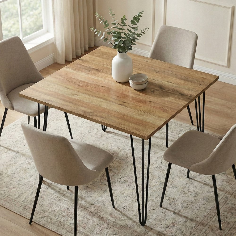 Hunter Solid Mango Wood 42 Inch Square Dining Table In Natural. Picture 2