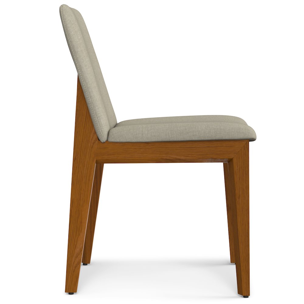 Selena Dining Chair (Set of 2) in Natural Linen Look Fabric. Picture 3