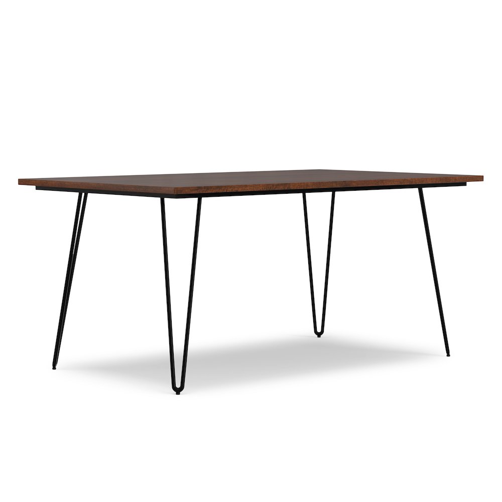 Hunter Solid Mango Wood Dining Table In Umber Brown. Picture 1