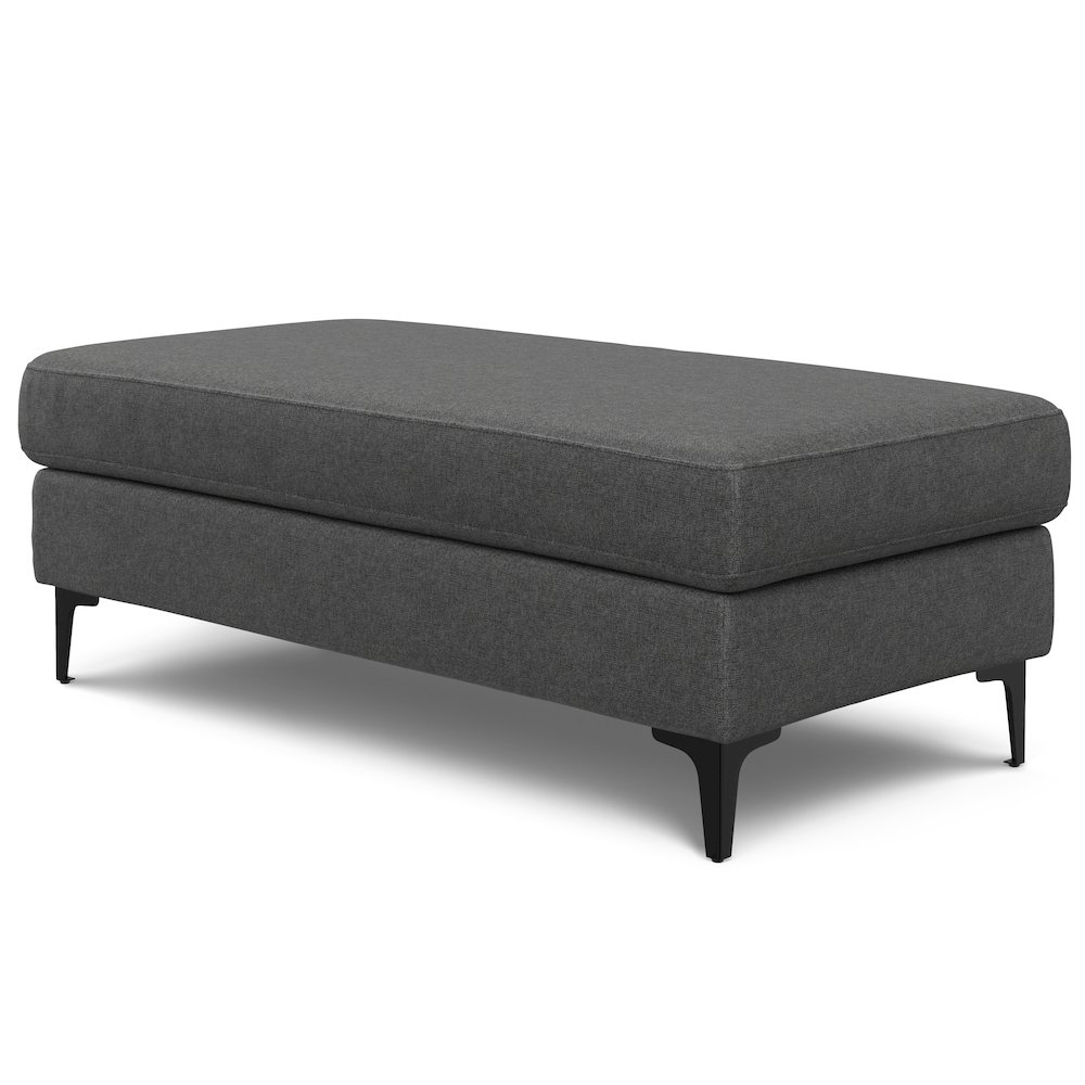 Ava Large Rectangular Ottoman In Tightly Woven Performance Fabric. Picture 3