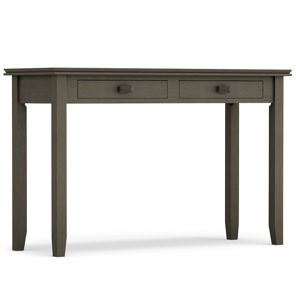 Artisan Solid Wood Console Sofa Table In Farmhouse Grey. Picture 1