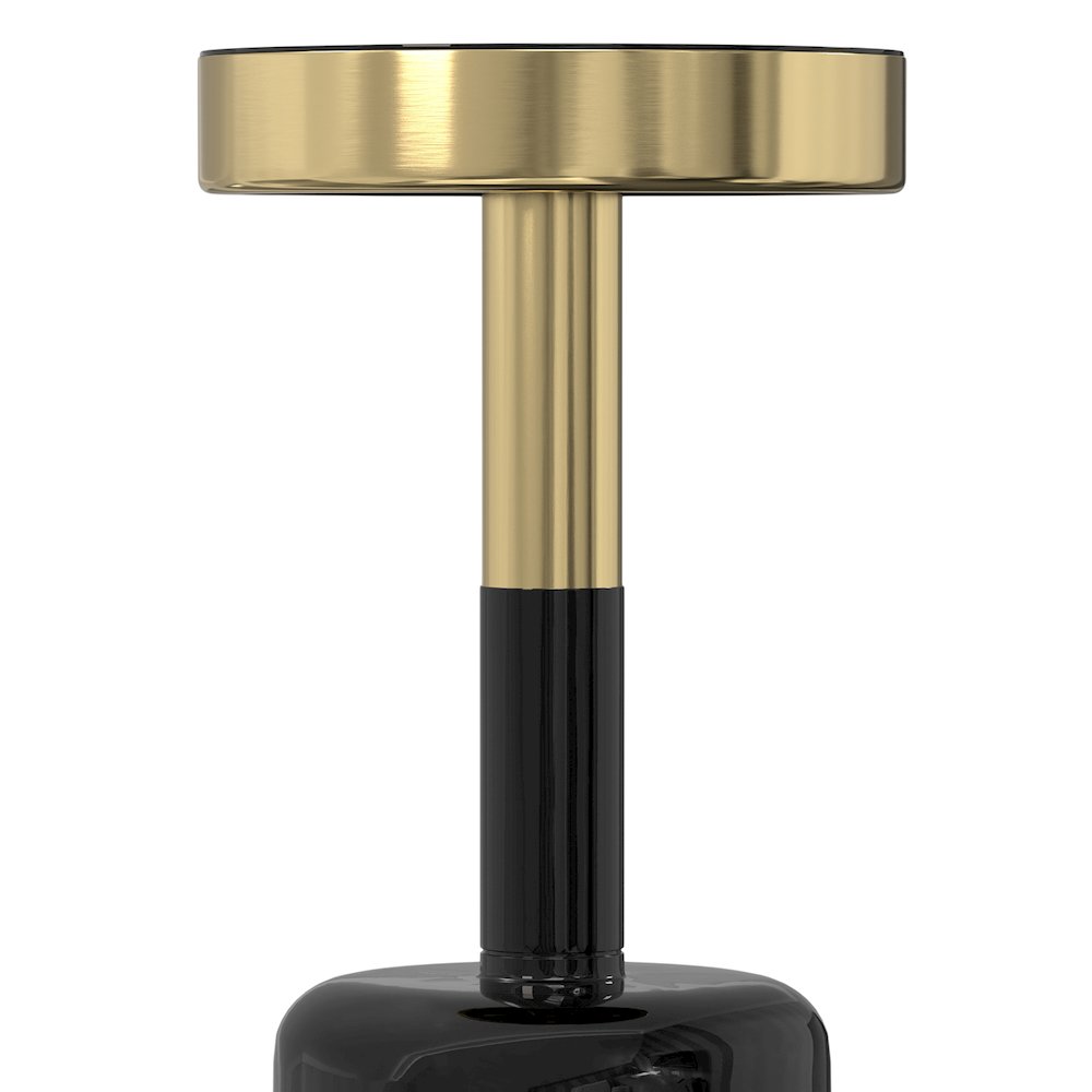 Frannie Side Table In Gold / Black. Picture 4