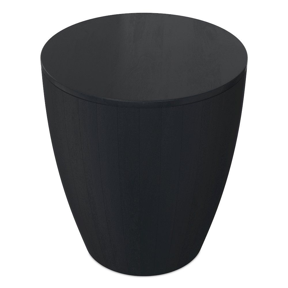 Elmbrook 21 inch Wide Solid Mango Modern End Table in Black, Assembled. Picture 3
