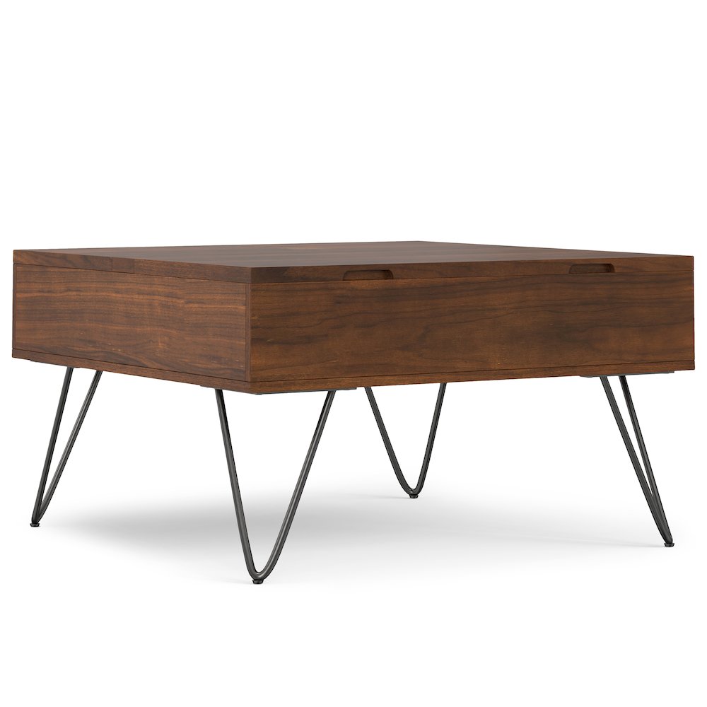 Hunter Lift Top Square Coffee Table In Walnut. Picture 3