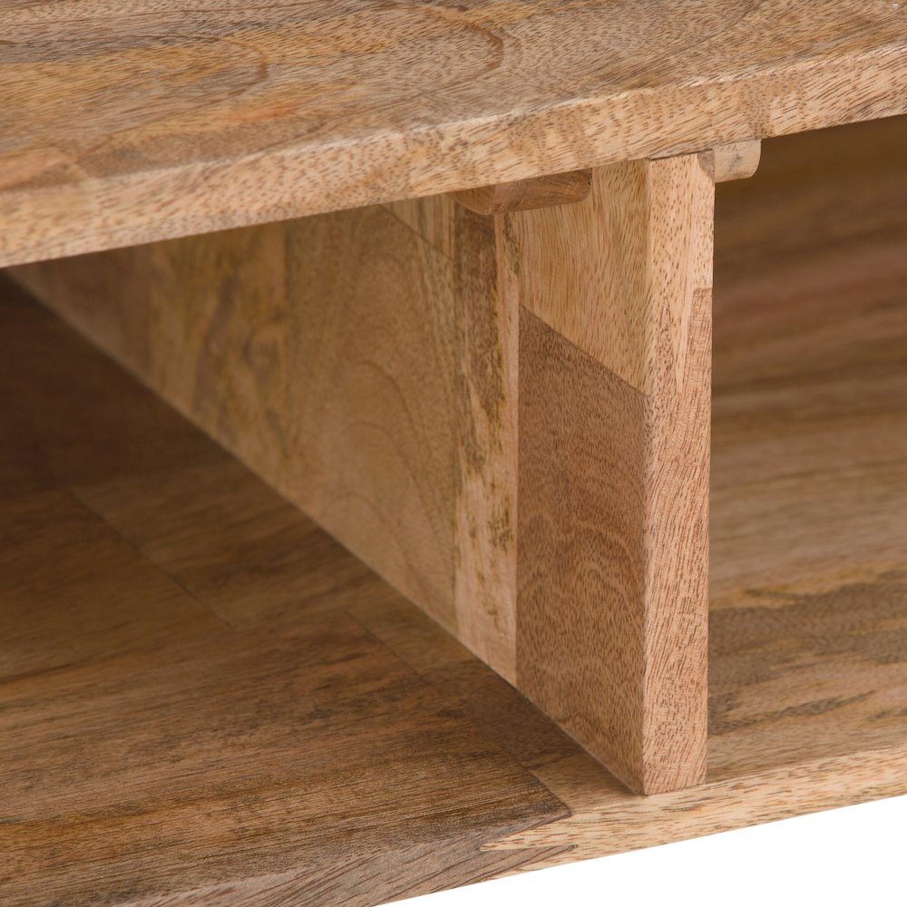 Hunter Solid Mango Wood Console Sofa Table In Natural. Picture 2