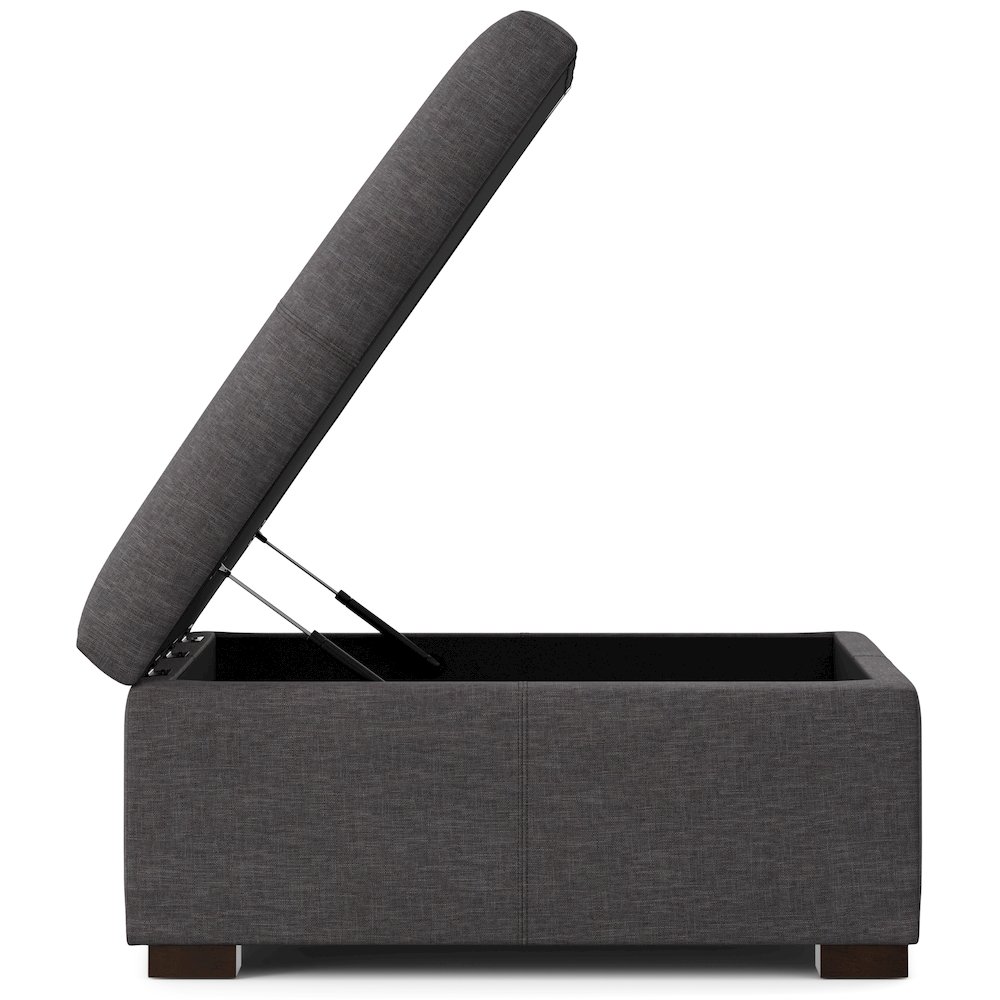 36 inch Wide Contemporary Square Square Coffee Table Storage Ottoman. Picture 4