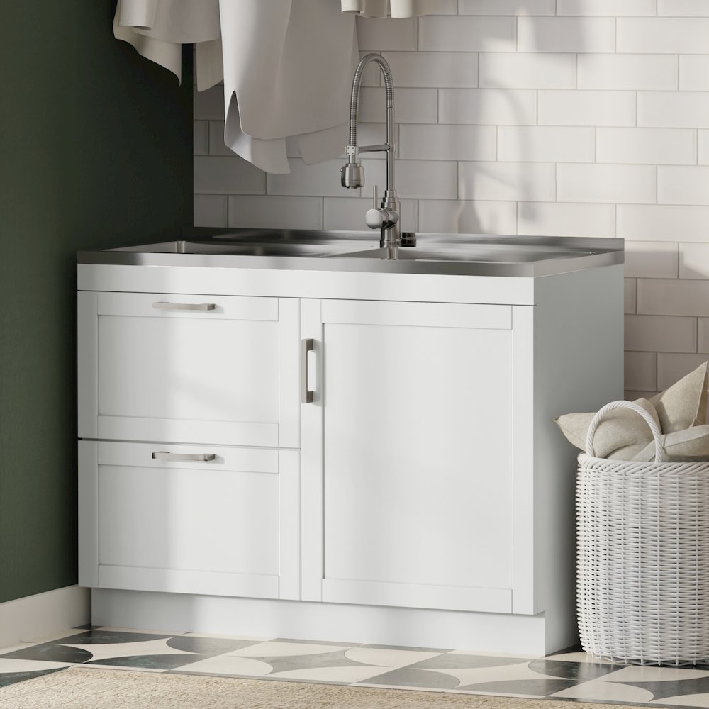 Hennessy All-In-One 46-inch Laundry Utility Sink and Cabinet. Picture 7