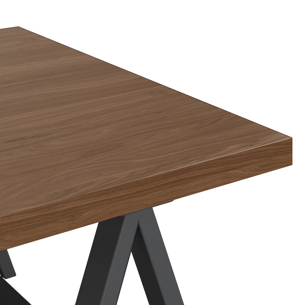 Sawhorse Solid Walnut Veneer and Metal Coffee Table. Picture 4