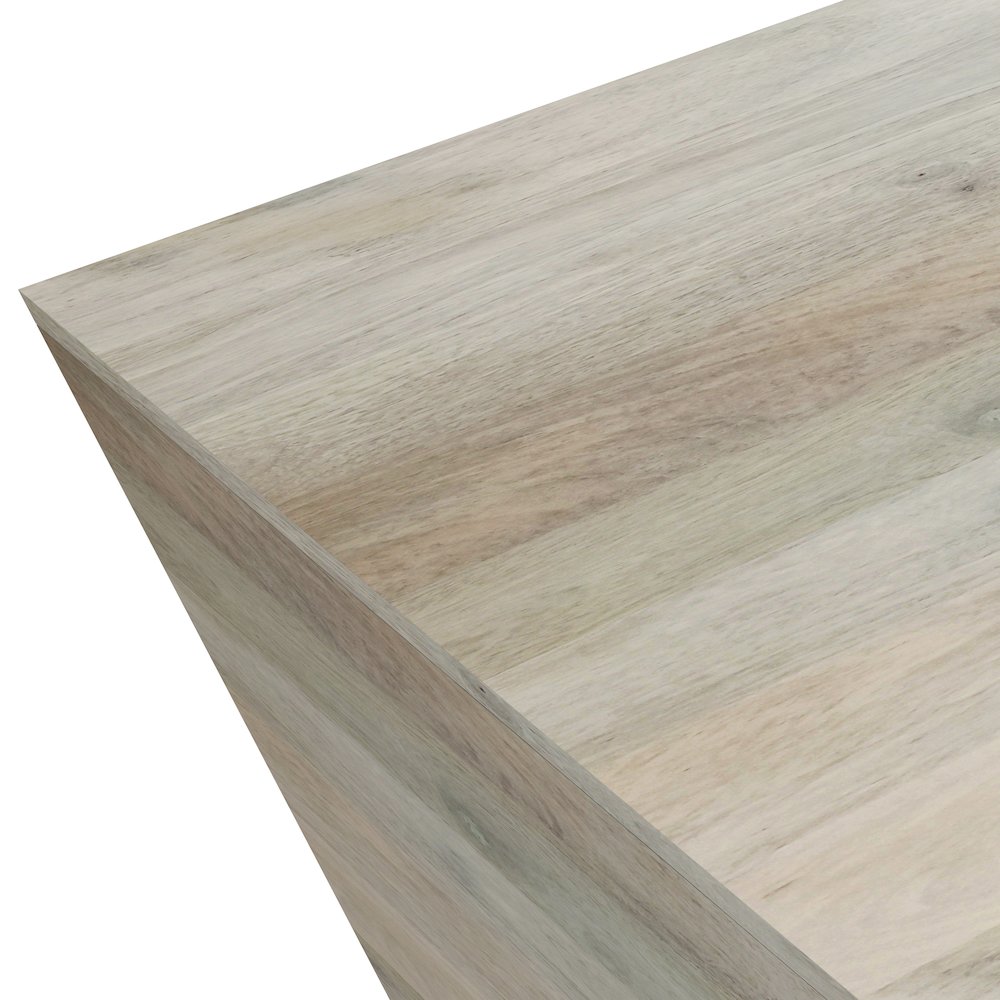 Abba Solid Mango Wood  Square Coffee Table In White Wash. Picture 2