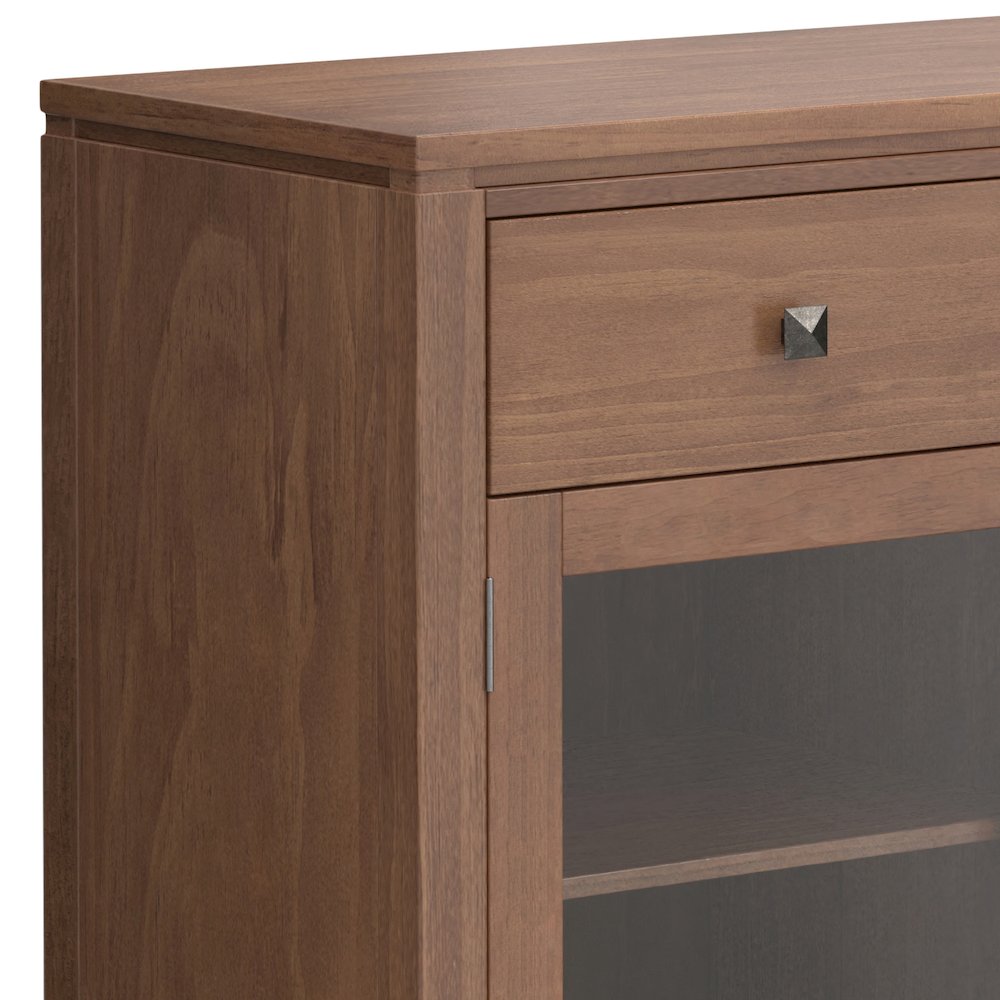 Cosmopolitan Solid Wood Sideboard Buffet In Medium Saddle Brown. Picture 2