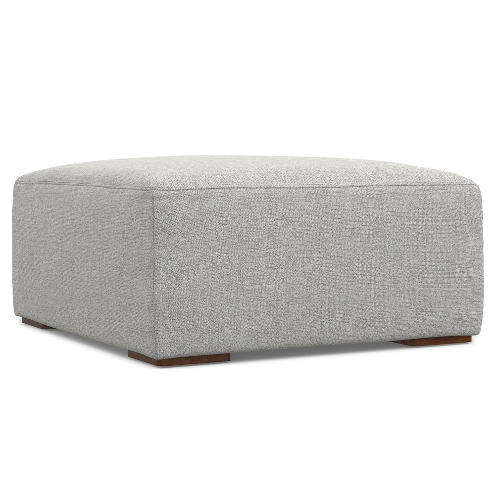Rex Ottoman In Tightly Woven Performance Fabric. Picture 1