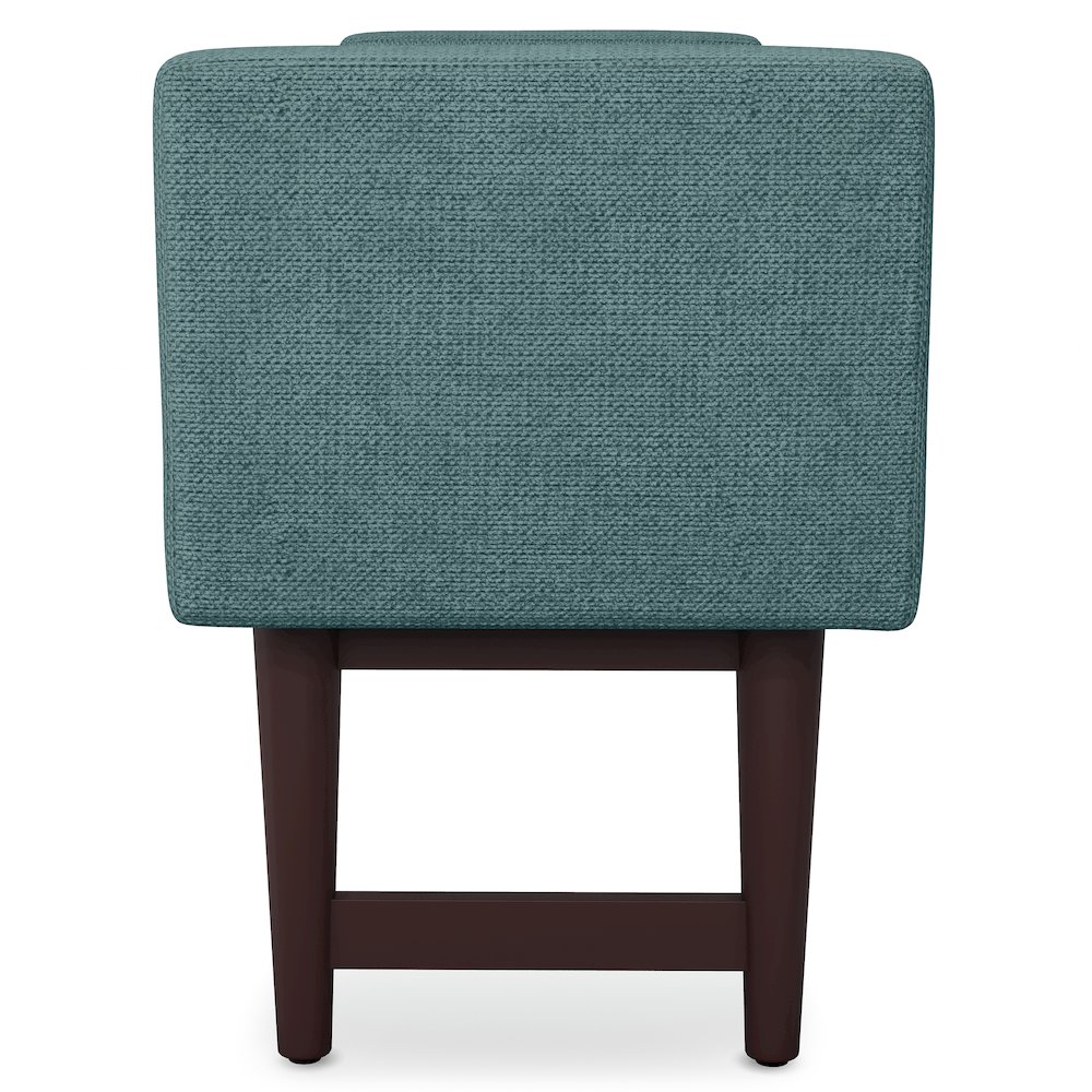 Scott Solid Hardwood Ottoman Bench In Smoky Teal. Picture 3