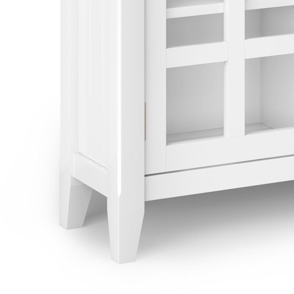 Acadian Solid Wood Entryway Storage Cabinet In White. Picture 4